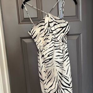 Zara black & white mini dress